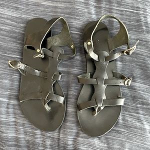 Ancient Greek Sandal Black Grace Kelly